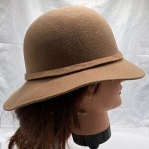 Vintage Womens Wool Hat Fedora Bowler Felt Bucket Hat Cloche Retro Derby Church